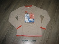 T-shirt -- OKAIDI beige -- 12 ans -- 4€
