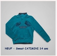 IMG_22251 -- CATIMINI -- Sweat manches longues col montant turquoise - T14ans -- 158-164 cm 34€