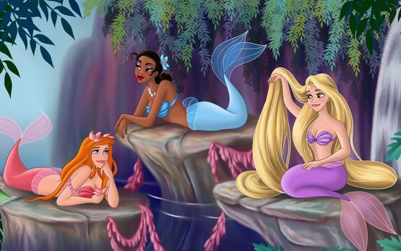 137798__mermaids-walt-disney-princesses-fanart-rapunzel-tiana-giselle-beauty-fairytale-walt-disney_p