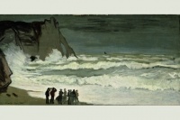 grosse de mer à Etretat 1868