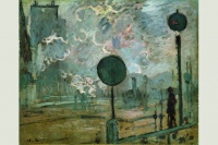 gare Saint-Lazare à l'exterieur le signal 1877