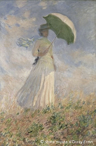 femme à l'ombrelle tournée vers la droite 1886