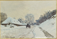 la charrette sous la neige Honfleur 1867