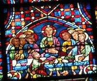 10 Chartres la cathédrale vitrail la Cène