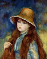 Renoir PA jeune fille au chapeau de paille