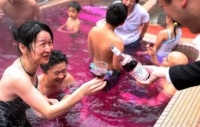 Japon-Hakone (Tokyo) 2009 11 19 bain de Beaujolais