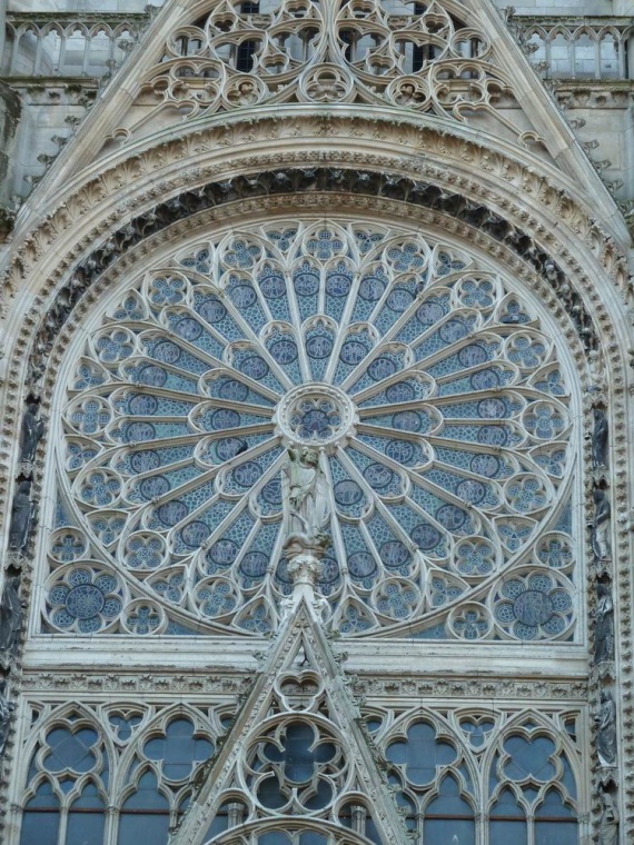 Cathédrale, la rosace du transept