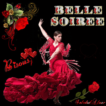 Belle soirée danseuse flamenco