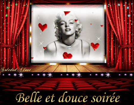 Belle soirée Marilyn écran cinéma