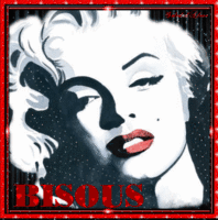 Bisous Marilyn Cadre rouge