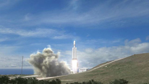 projet fusée américaine Falcon Heavy de SpaceX