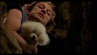 Buffalo Bill et son caniche Bijou  ''vas-y, mets de la crème sur ta peau!!!!!''