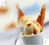 Glace Vanille & son Coulant Caramel ... ♥