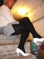 Escarpins blancs Collants noir 17