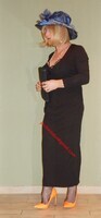 Longue robe noir top dentelle 6