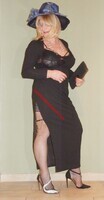Longue robe noir top dentelle 3