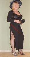 Longue robe noir top dentelle 4
