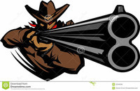 mascotte-de-cowboy-orientant-l-illustration-de-fusil-de-chasse-22540296