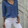 blue-single-breasted-buttons-turndown-collar-long-sleeve-casual-blouse