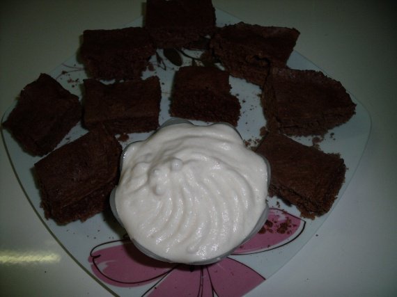 Brownies et mousse coco