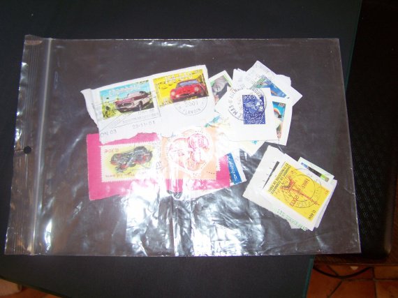 Pochette de timbre déjà utiliser