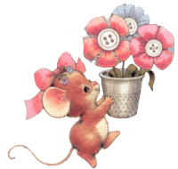 souris dé fleurs boutons