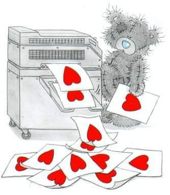 nounours photocopie coeur