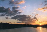 coucher de soleil sur La Loire à blois
