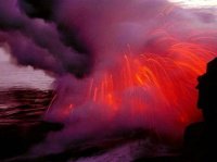 éruption d'un volcan