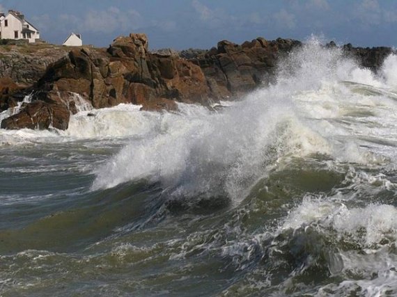 Finistère et ses très beaux rochers et la mer