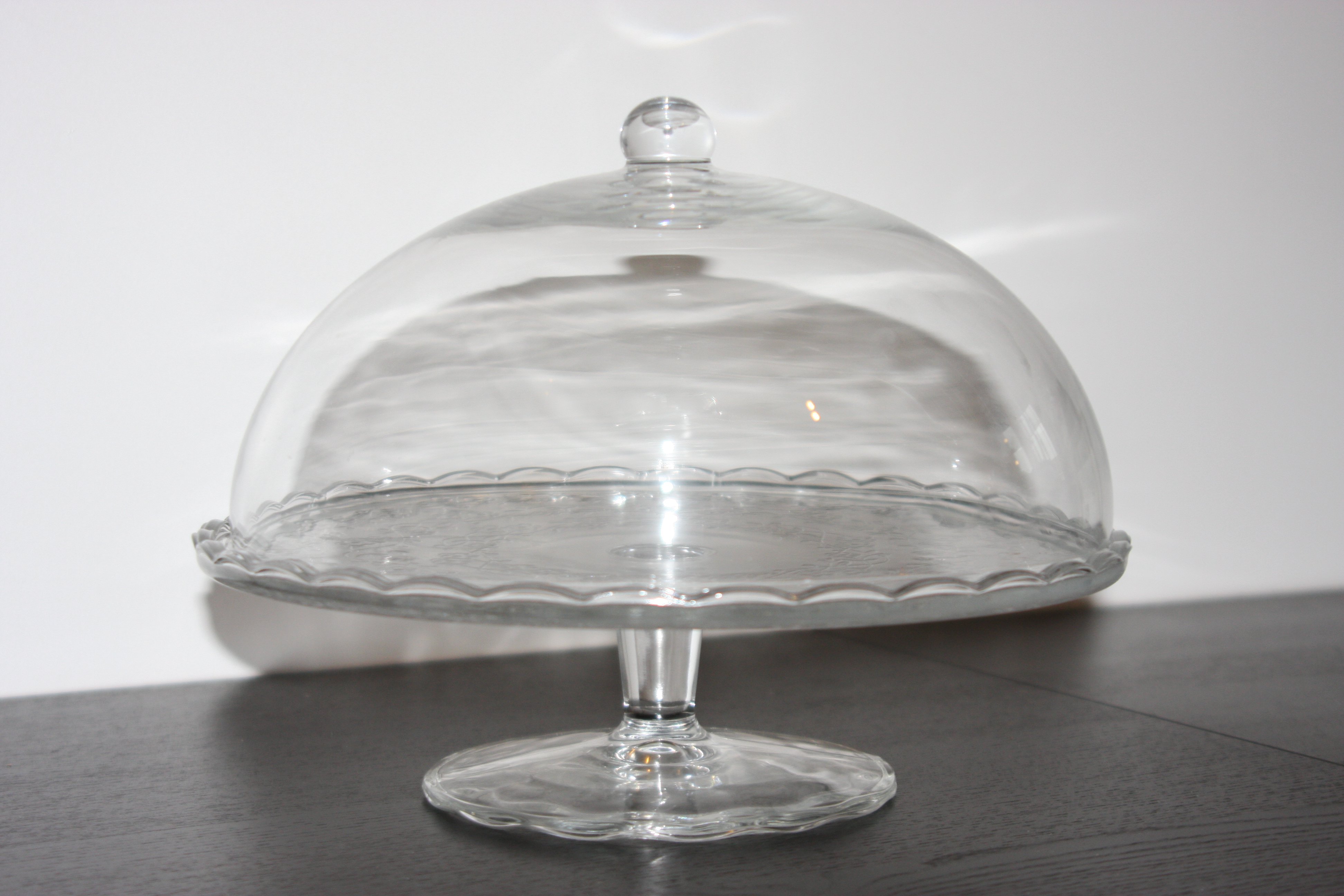 Présentoir gâteau cloche verre