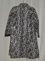 Manteau vinyl chiné noir et maron de dos