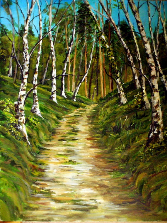 Chemin Dans Les Bouleaux Mes Peintures Speederpeintre Photos Club Doctissimo
