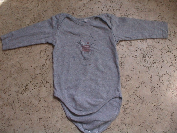 joli body gris  2 ans  1 euro