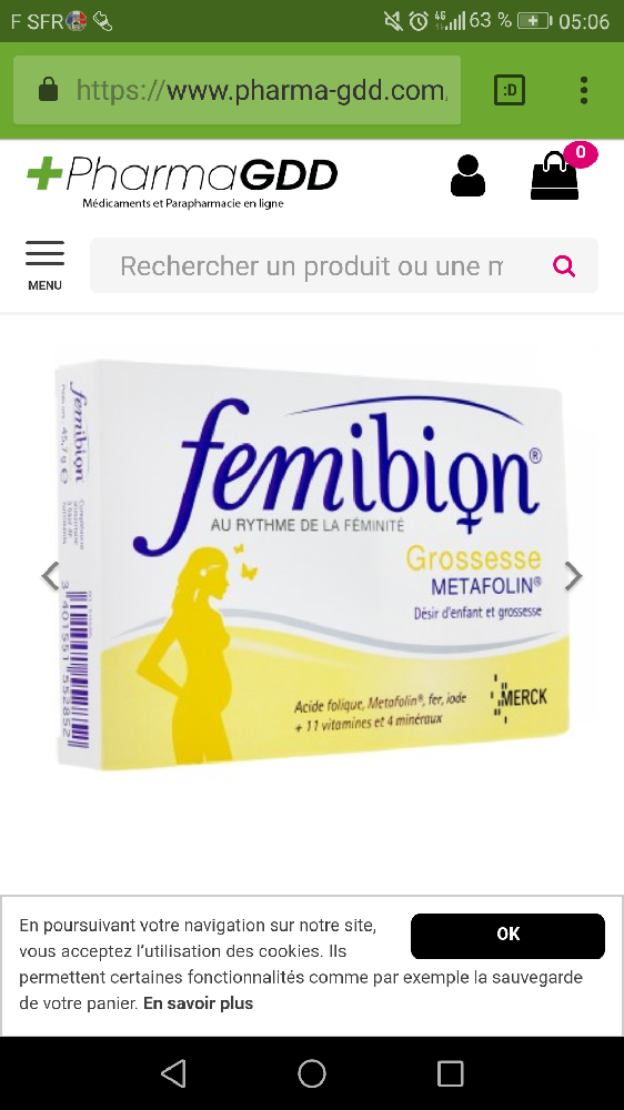 Femibion 0 Désir D'enfant 28 Comprimés, Acide Folique + Métafoline, Date Limite 09/2026, Neuf
