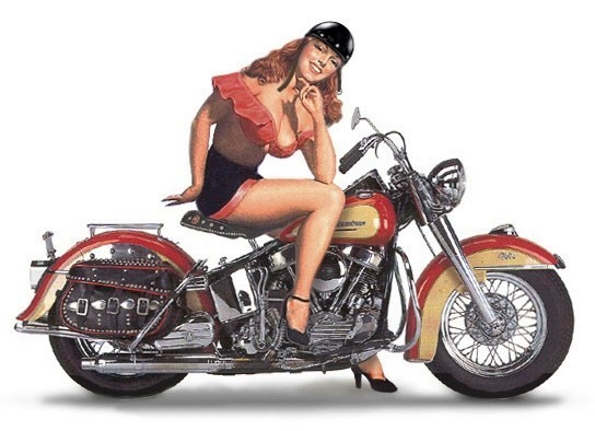 Harley moto pin up