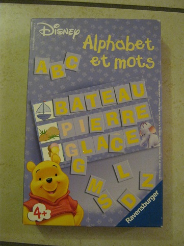 jeu alphabet et mots Winnie disney, 2 euros