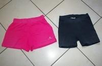 lot de 2 shorts décathlon, 3 euros