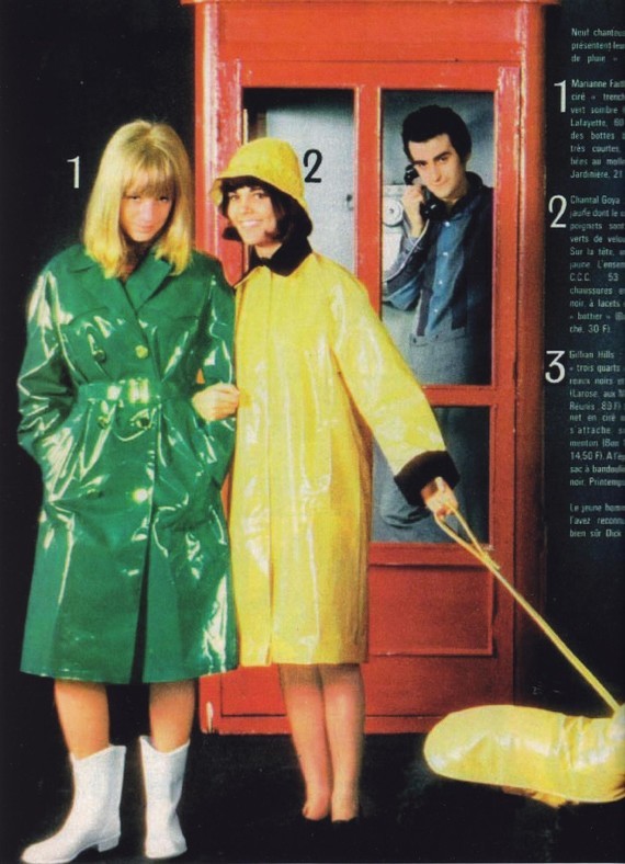 Marianne Faithfull et Chantal Goya : mode ciré années 60