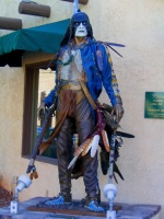 Statue d'Indien dans Old Town a Scottsdale, AZ (14 Dec 2003)