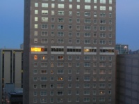 L'immeuble en feu