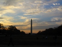Coucher de soleil sur the Washington Monument