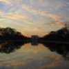 Coucher de soleil au Lincoln Memorial