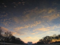 Coucher de soleil au Lincoln Memorial