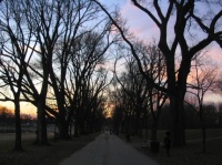 Coucher de soleil au Lincoln Memorial