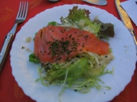 Salade et saumon