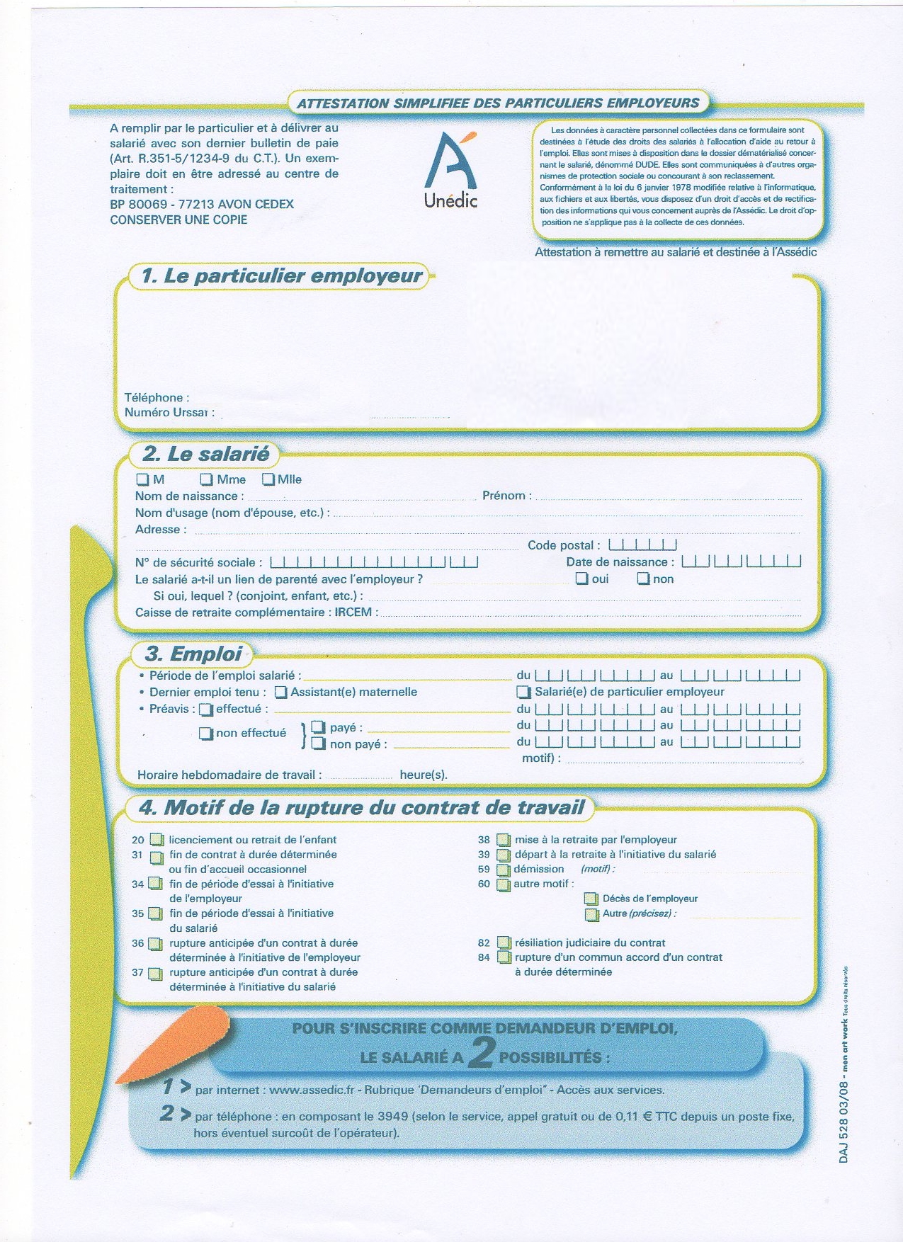 Attestation Employeur Pole Emploi Attestation Amployeur