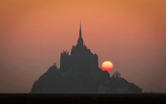 Coucher de soleil au Mont St-Michel