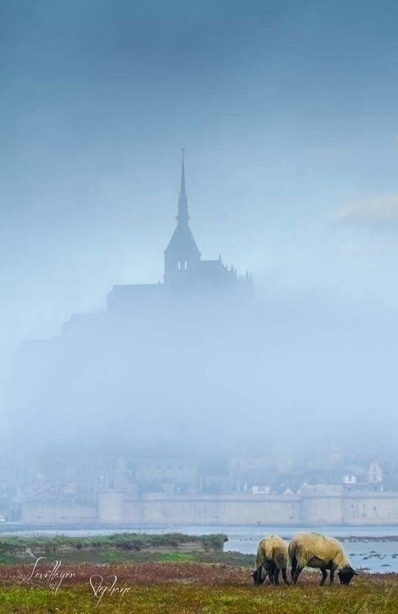 Mont St-Michel en temps de brouillard