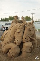 magnifique sculture  de  sable